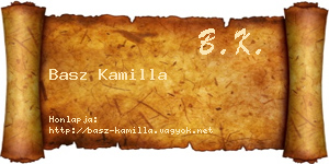 Basz Kamilla névjegykártya